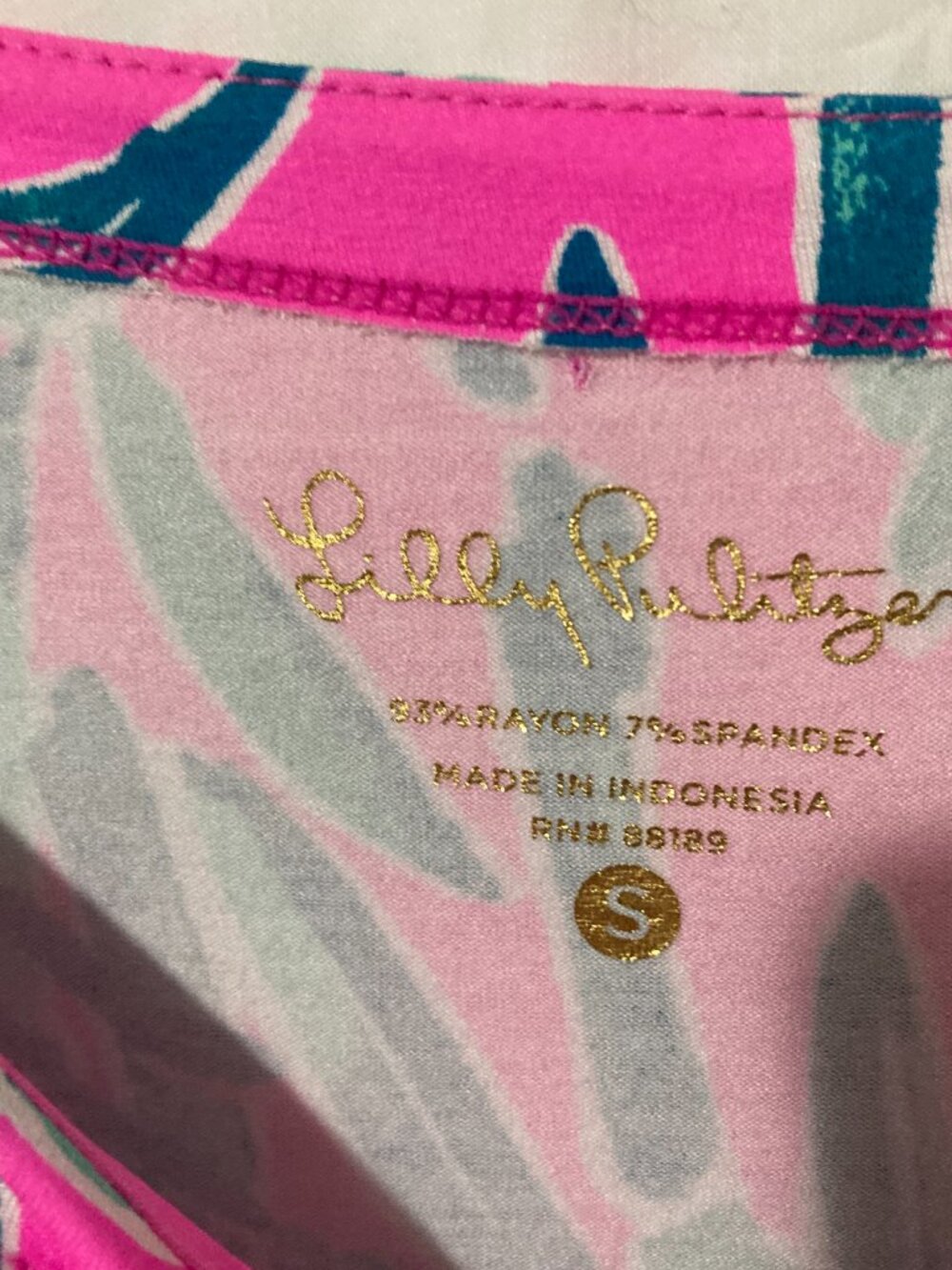 Lily Pulitzer Women S Stretch Blue Purple Pink Dress Casual Graphic Print South - Picture 2 of 12